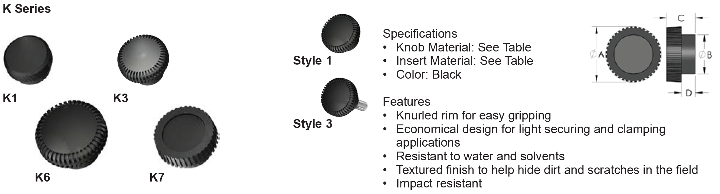 Innovative Components Plastic Clamp Knobs